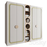 Trueliving 5 Door Walk-in Kids White wardrobes Laminated Finish & PU Finish 8Ft *2Ft *9Ft -2438.4MM X 609MM X 2743.2MM)